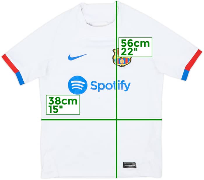 2023-24 Barcelona Away Shirt - 7/10 - (M.Boys)