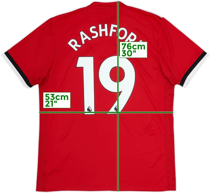 2017-18 Manchester United Home Shirt Rashford #19 - 5/10 - (L)