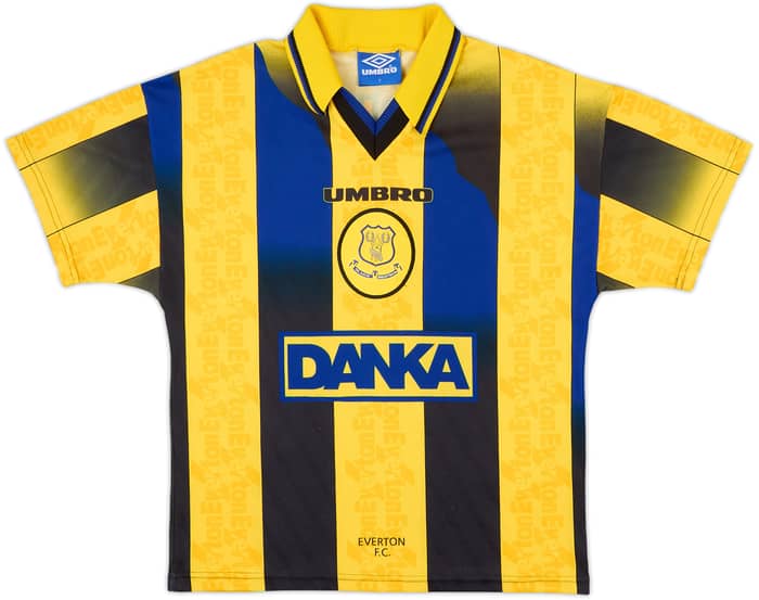 1996-98 Everton Away Shirt Ferguson #9 - 8/10 - (Y)