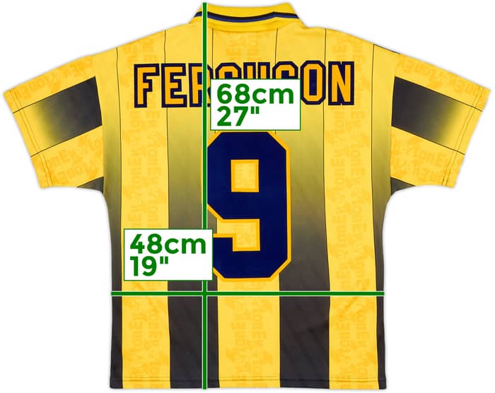 1996-98 Everton Away Shirt Ferguson #9 - 8/10 - (Y)