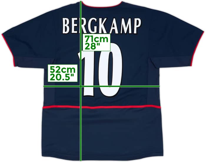2002-04 Arsenal Away Shirt Bergkamp #10 - 8/10 - (M)