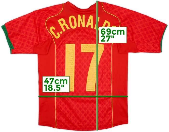 2004-06 Portugal Home Shirt C.Ronaldo #17 - 6/10 - (S)