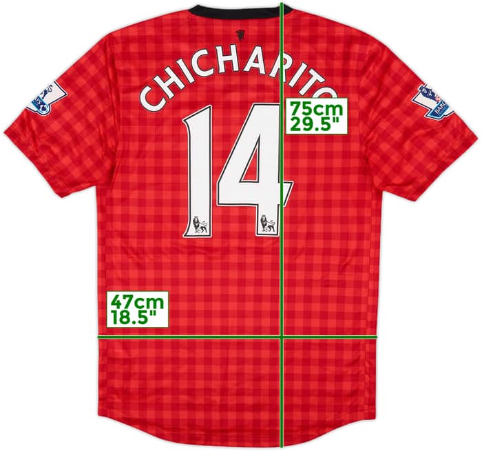 2012-13 Manchester United Home Shirt Chicharito #14 - 7/10 - (S)