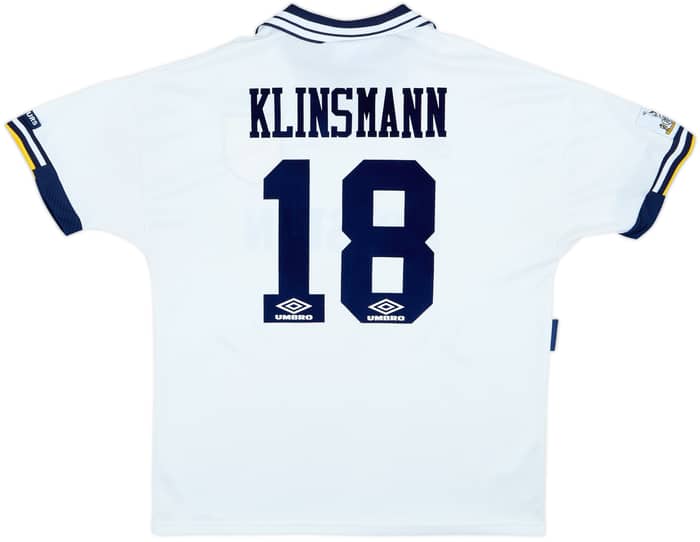 1993-95 Tottenham Home Shirt Klinsmann #18 - 9/10 - (XL)