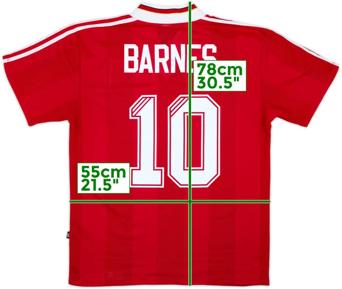1995-96 Liverpool Home Shirt Barnes #10 - 8/10 - (XL)