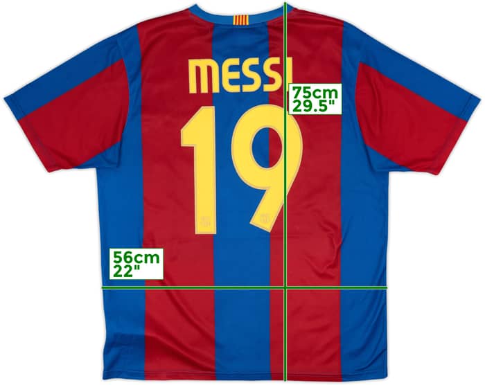 2007-08 Barcelona Basic Home Shirt Messi #19 - 6/10 - (L)