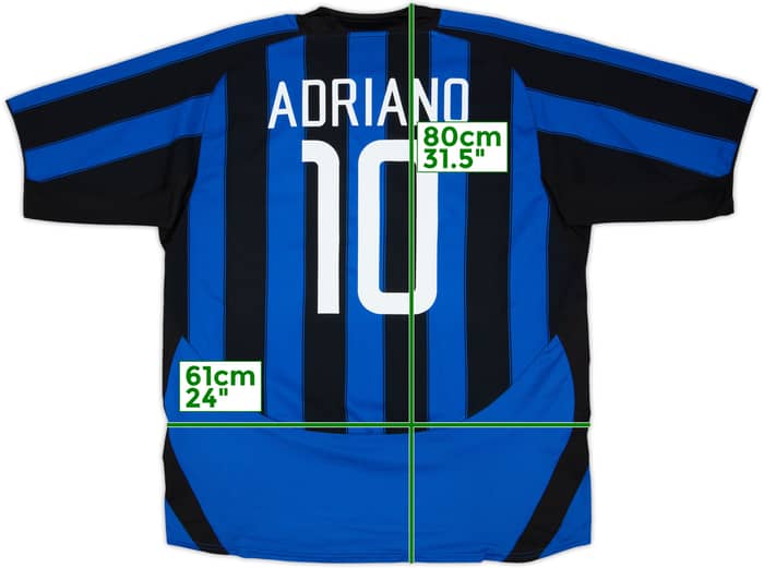 2003-04 Inter Milan Home Shirt Adriano #10 - 8/10 - (XXL)