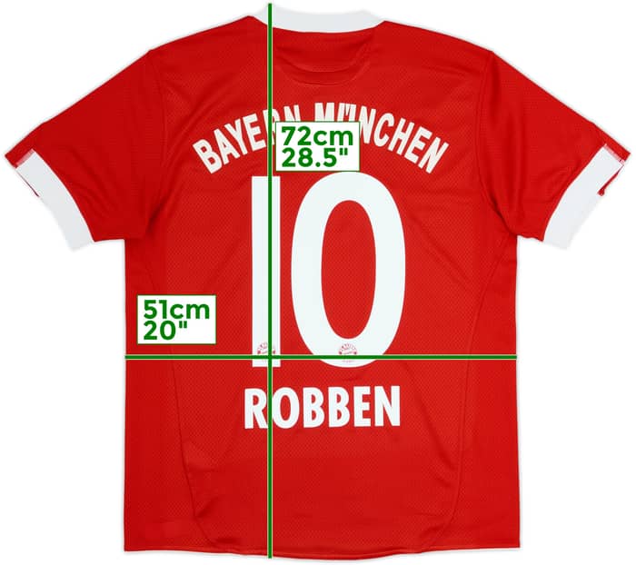 2009-10 Bayern Múnich Camiseta Local Robben #10 - 8/10 - (XL.Niños)