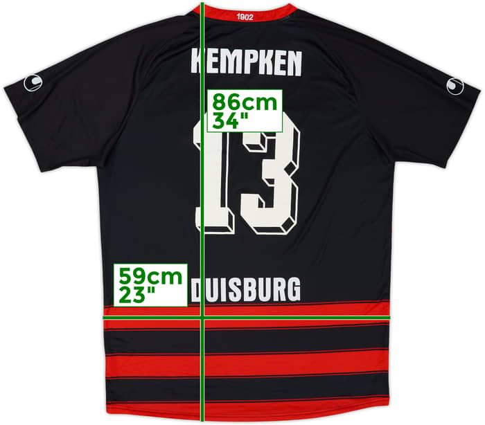 2015-16 MSV Duisburg Away Shirt Kempken #13 - 6/10 - (3XL)