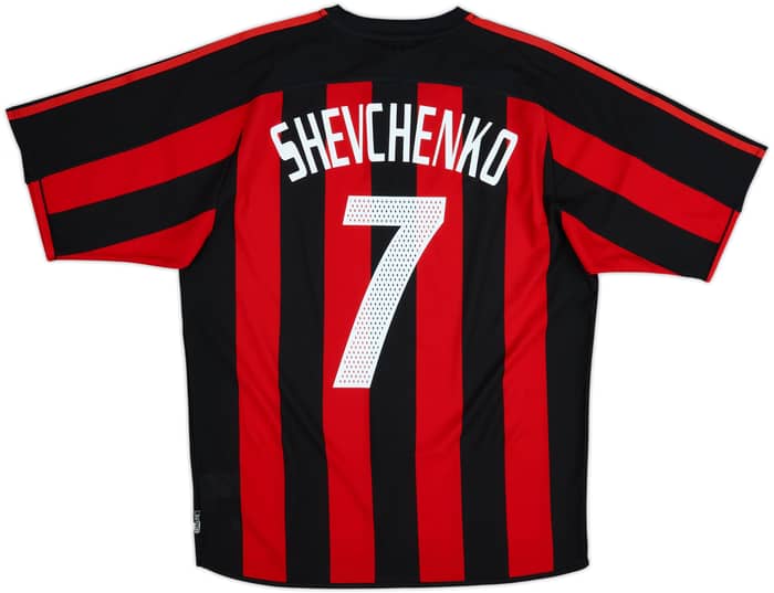 2003-04 AC Milan Home Shirt Shevchenko #7 - 6/10 - (M)
