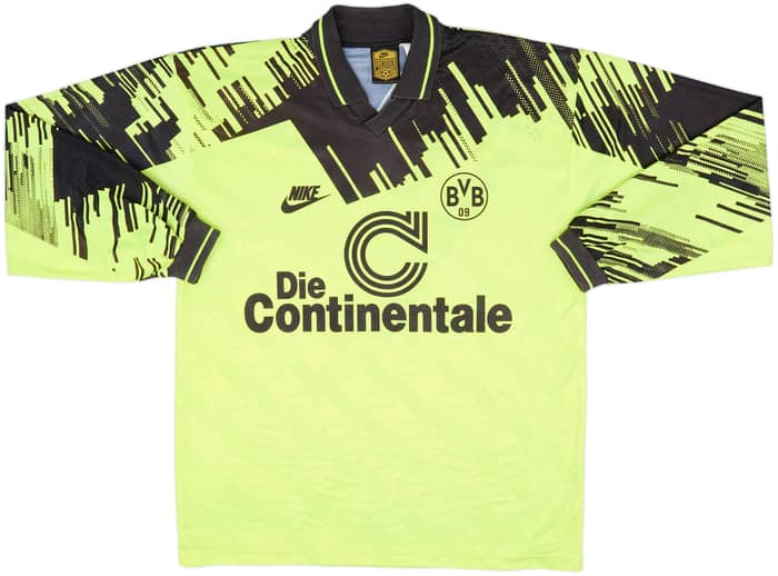1993-94 Borussia Dortmund Home L/S Shirt - 9/10 - (L)