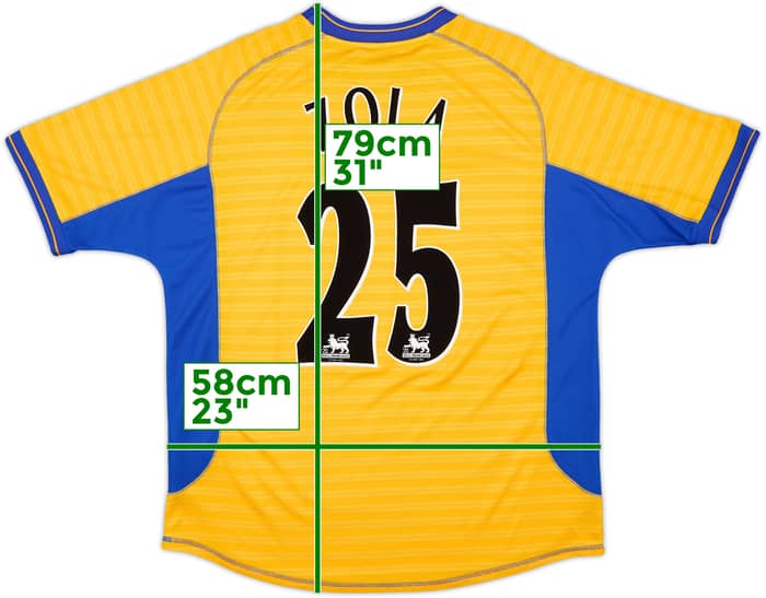 2000-01 Chelsea Away Shirt Zola #25 - 8/10 - (XL)