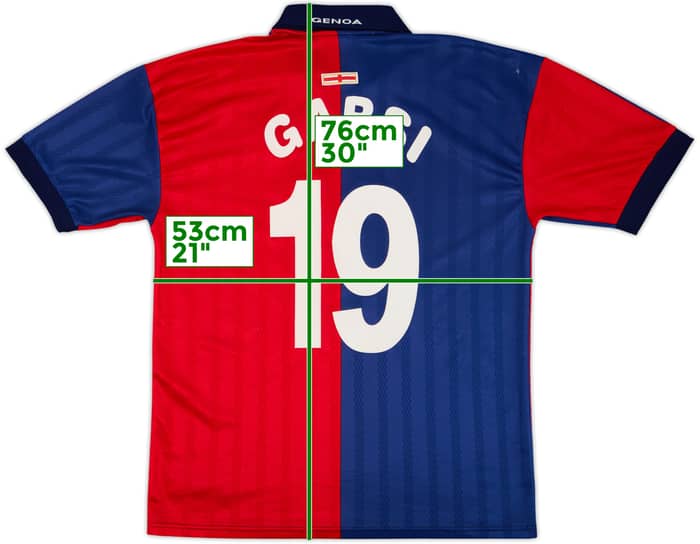 2001-02 Genoa Home Shirt Gabsi #19 - 7/10 - (M)