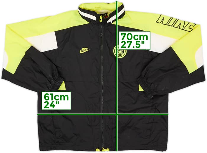 1995-96 Borussia Dortmund Nike Hooded Rain Jacket - 6/10 - (XL.Boys)