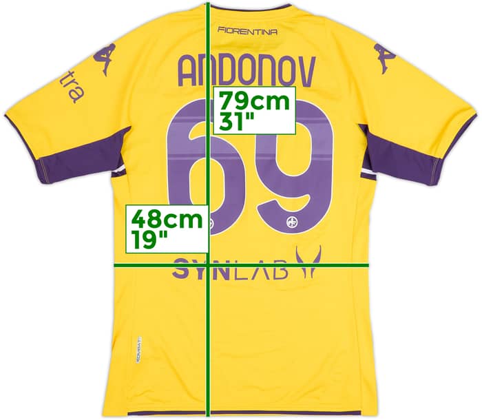 Camiseta de la tercera equipación/portero de Fiorentina 2021-22 Andonov #69 - 8/10 - (XL)