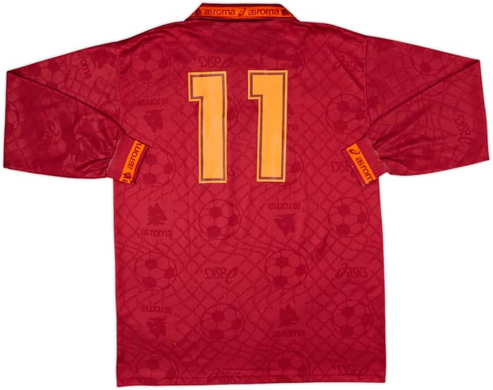1994-95 Roma Home L/S Shirt #11 - 7/10 - (XL)