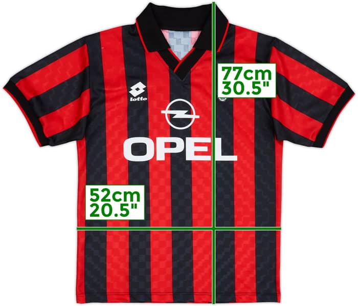 1995-96 AC Milan Home Shirt - 9/10 - (L)