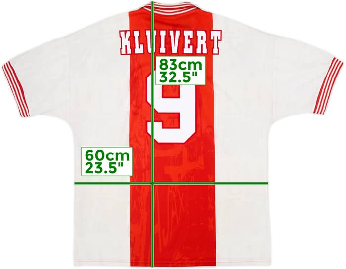 1996-97 Ajax Camiseta Local Kluivert #9 - 6/10 - (XL)