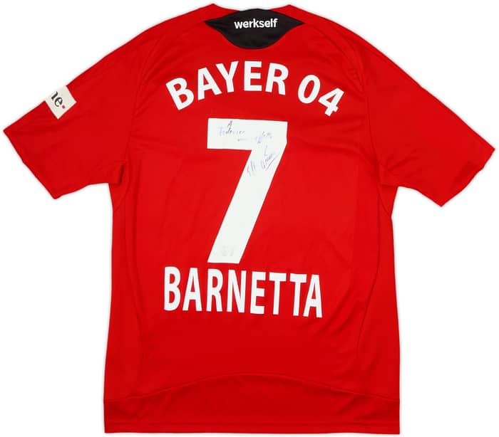 2009-10 Bayer Leverkusen Signed Home Shirt Barnetta #7 - 5/10 - (M)