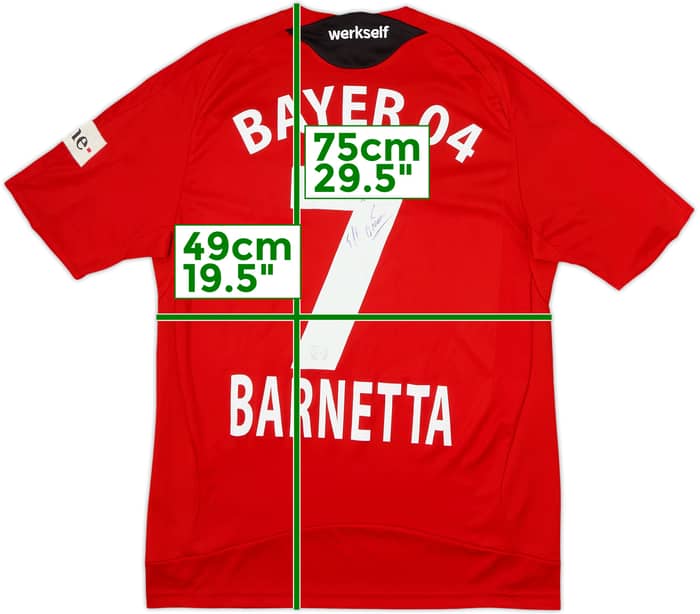 2009-10 Bayer Leverkusen Signed Home Shirt Barnetta #7 - 5/10 - (M)