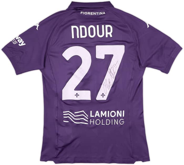 2024-25 Fiorentina Signed Match Issue Home Shirt Ndour #27