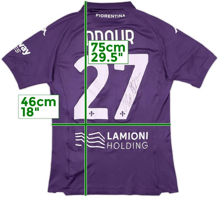 2024-25 Fiorentina Signed Match Issue Home Shirt Ndour #27