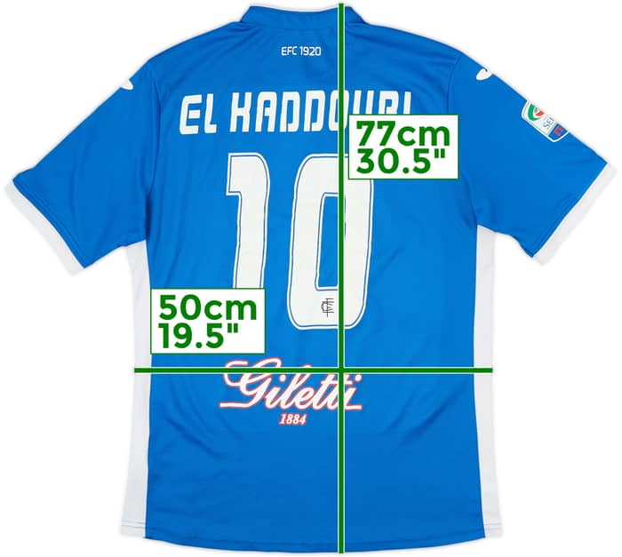 2016-17 Empoli Match Issue Home Shirt El Haddouri #10