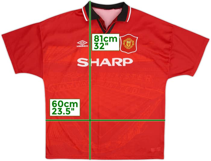 1994-96 Manchester United Home Shirt #4 - 8/10 - (XL)