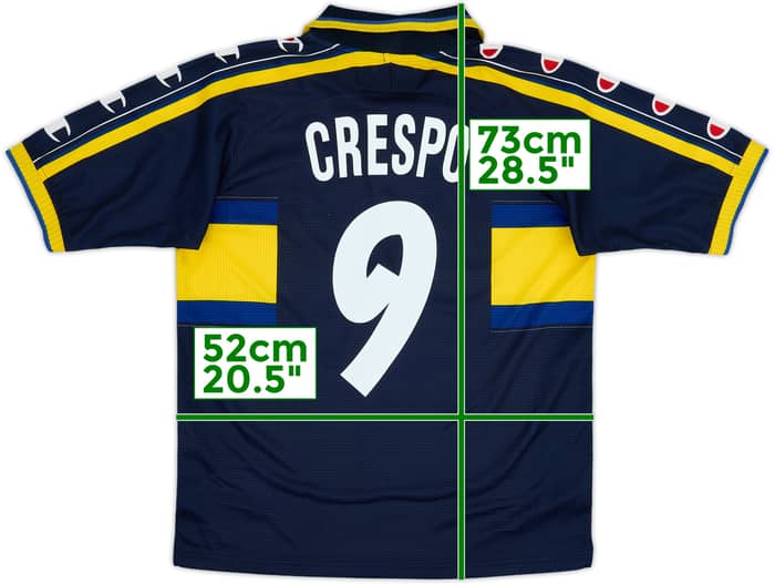 1999-00 Parma Away Shirt Crespo #9 - 8/10 - (M)