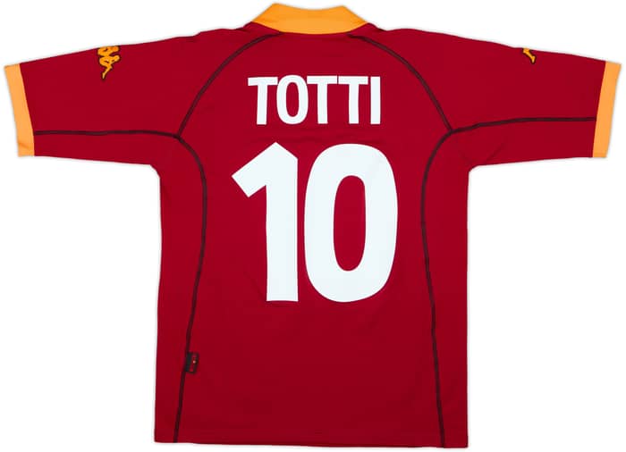 2001-02 Roma Camiseta Local Totti #10 - 7/10 - (M)