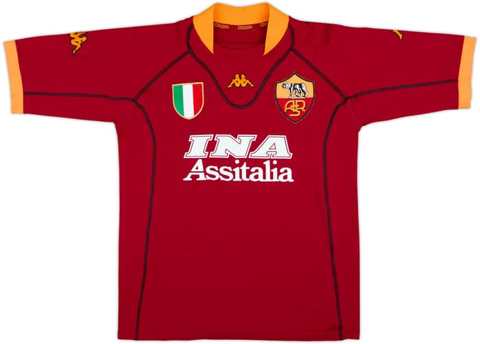 2001-02 Roma Camiseta Local Totti #10 - 7/10 - (M)