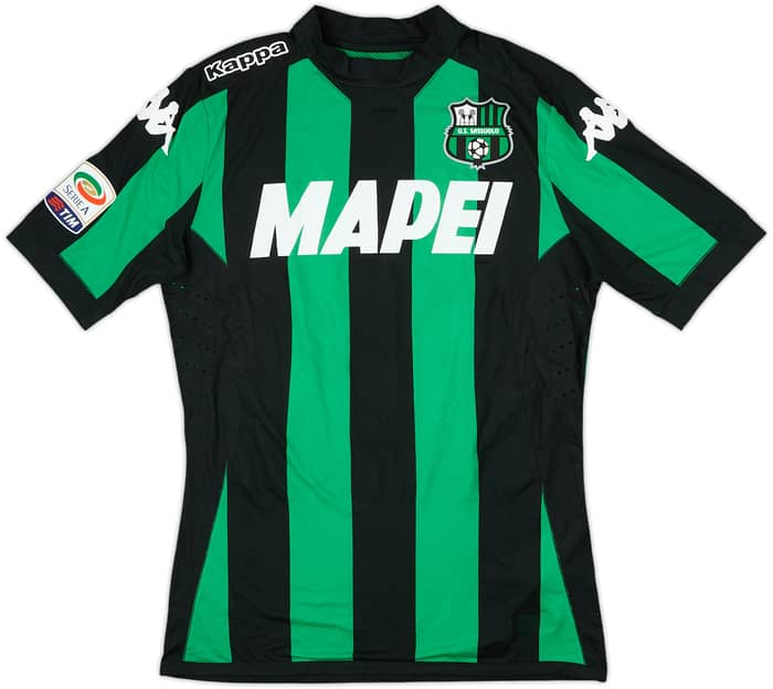 2016-17 Sassuolo Player Issue Home Shirt Berardi #25 - 8/10 - (L)