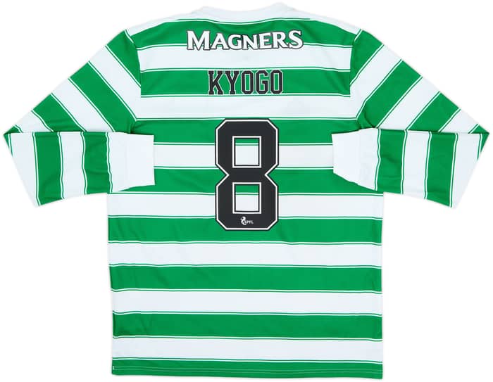 Camiseta de local de manga larga del Celtic 2021-22 Kyogo #8 - 8/10 - (L)