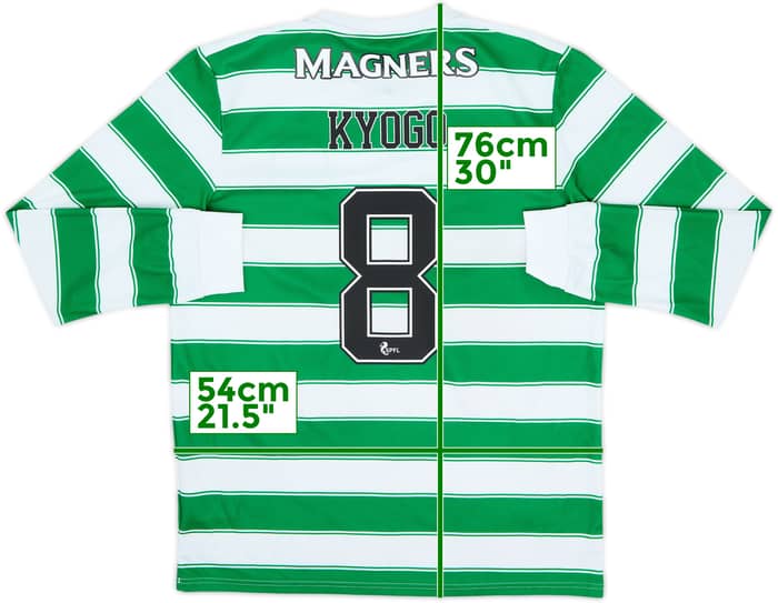 Camiseta de local de manga larga del Celtic 2021-22 Kyogo #8 - 8/10 - (L)