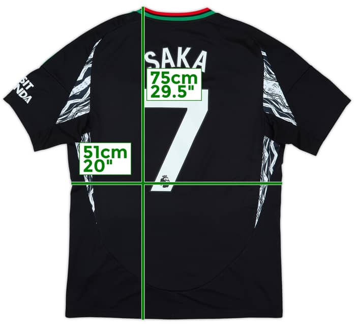 2024-25 Arsenal Away Shirt Saka #7 - 10/10 - (L)