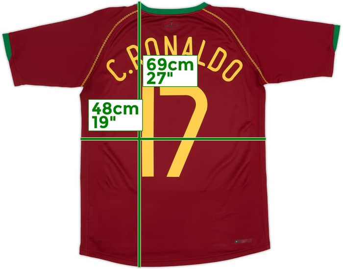 2006-08 Portugal Home Shirt C.Ronaldo #17 - 8/10 - (S)