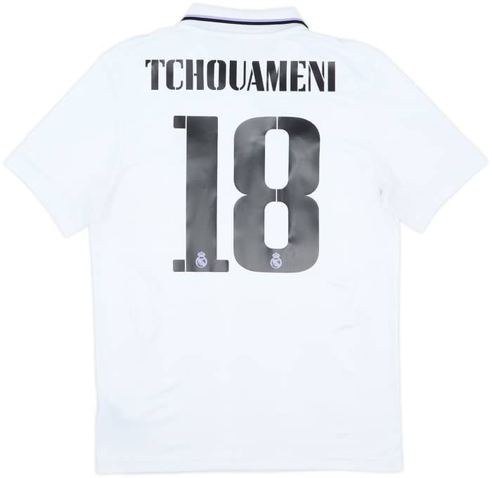 2022-23 Real Madrid Home Shirt Tchouameni #18 - 8/10 - (M)