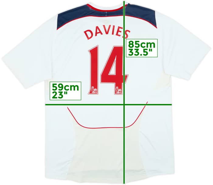 2008-09 Bolton Home Shirt Davies #14 - 6/10 - (XL)