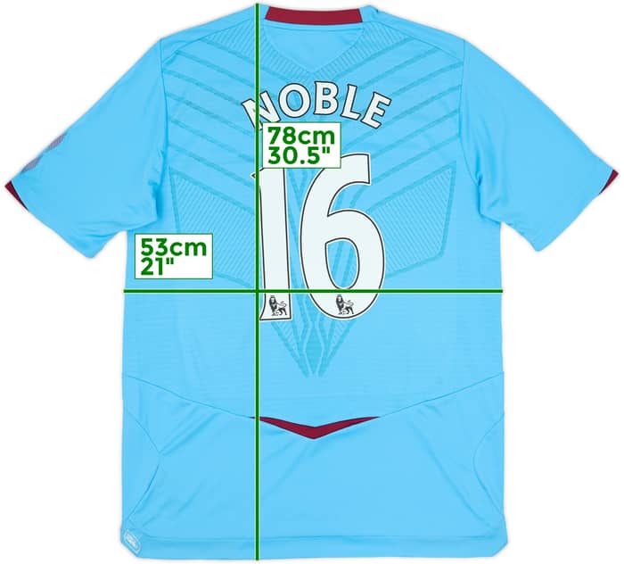 2008-09 West Ham Visitante Camiseta Noble #16 - 8/10 - (M)