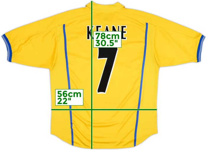 2000-02 Leeds United Away Shirt Keane #7 - 7/10 - (L)