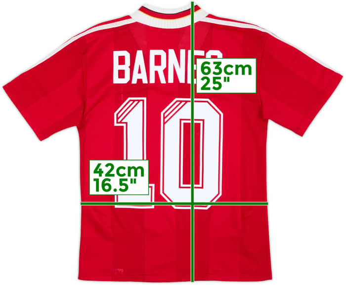 1995-96 Liverpool Home Shirt Barnes #10 - 8/10 - (L.Boys)