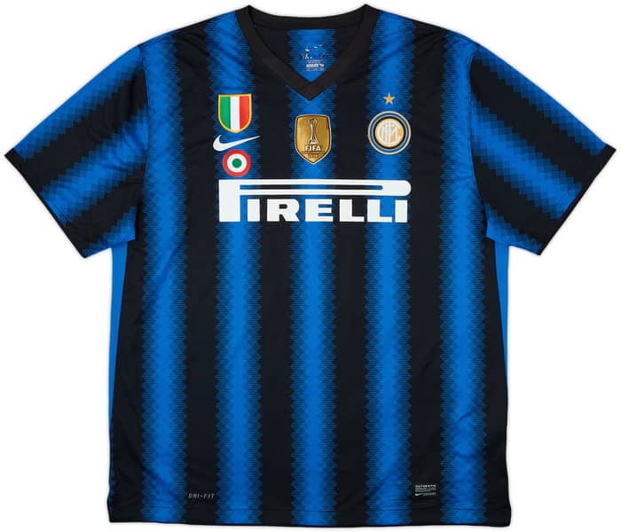 2010-11 Inter Milan Home Shirt Eto'o #9 - 8/10 - (XXL)