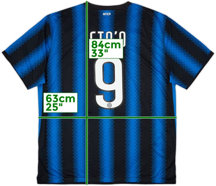 2010-11 Inter Milan Home Shirt Eto'o #9 - 8/10 - (XXL)
