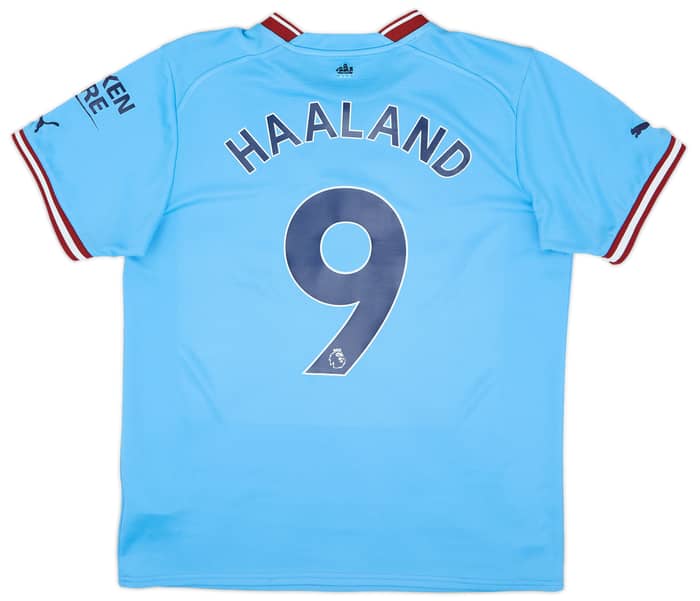 2022-23 Manchester City Home Shirt Haaland #9 - 6/10 - (L)