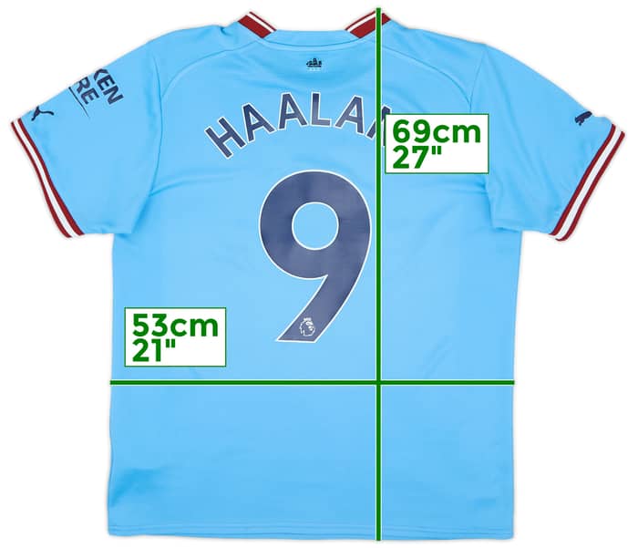 2022-23 Manchester City Home Shirt Haaland #9 - 6/10 - (L)