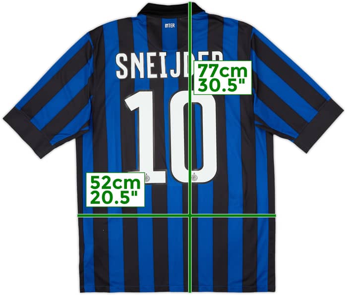 2011-12 Inter Milan Home Shirt Sneijder #10 - 7/10 - (M)