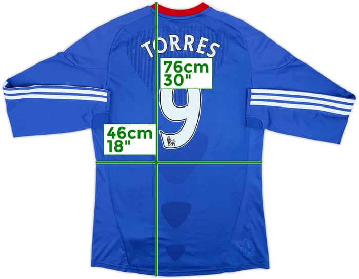 2010-11 Chelsea Home L/S Shirt Torres #9 - 10/10 - (S)