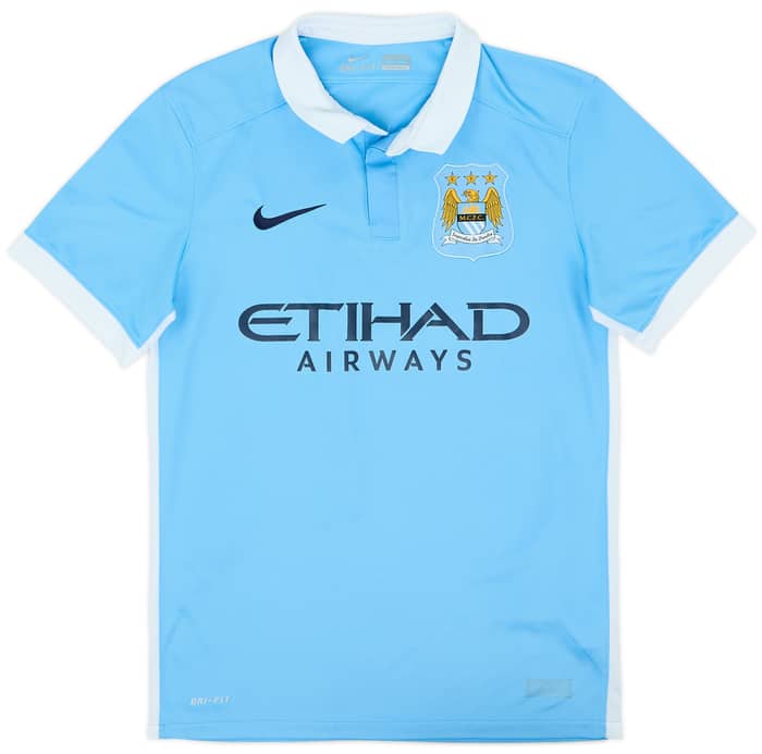 2015-16 Manchester City Home Shirt Silva #21 - 7/10 - (S)