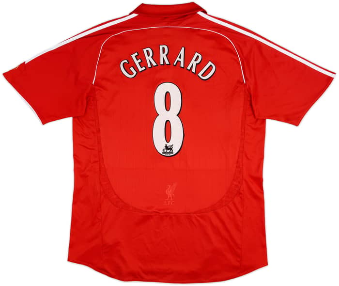 2006-08 Liverpool Home Shirt Gerrard #8 - 7/10 - (XL)