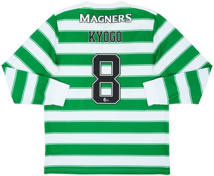 2021-22 Celtic Home L/S Shirt Kyogo #8 - 7/10 - (L)